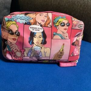 Esteé Lauder Pop Art Comics Makeup Zip Bag Cosmetic Case EUC